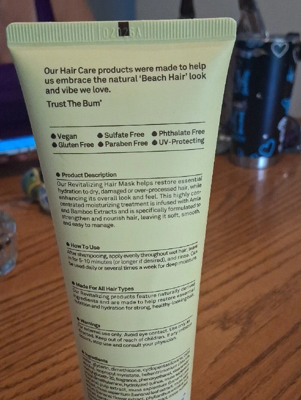 Sun Bum Revitalizing Hair Mask — Light Yellow Nourishing Treatment